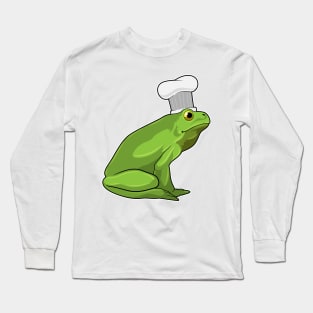 Frog as Cook with Chef hat Long Sleeve T-Shirt